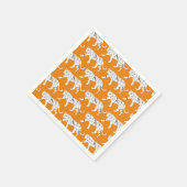 Orange Tiger Print Serviette (Ecke)