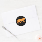 Orange Tiger Runder Aufkleber (Umschlag)
