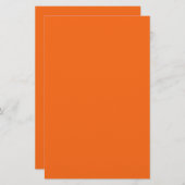 Orange Tiger Solid Color Briefpapier (Vorne/Hinten)