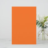 Orange Tiger Solid Color Briefpapier (Stehend Vorderseite)