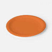Orange Tiger Solid Color Pappteller (Schrägansicht)