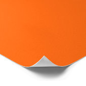 Orange Tiger Solid Color Poster (Ecke)