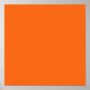 Orange Tiger Solid Color Poster