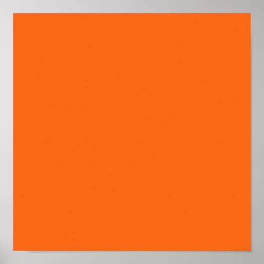 Orange Tiger Solid Color Poster (Vorne)