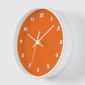 Orange Tiger Solid Color Uhr (Winkel)