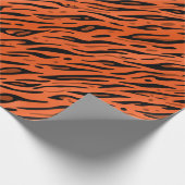Orange Tiger Streifen Druck Geschenkpapier (Ecke)