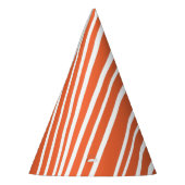Orange Tiger-Streifen Partyhütchen (Links)
