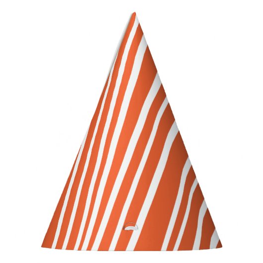 Orange Tiger-Streifen Partyhütchen (Links)