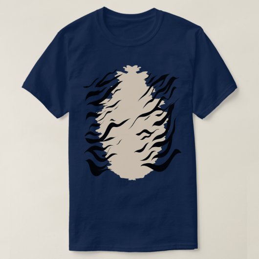 Orange Tiger Streifen T-Shirt (Design vorne)