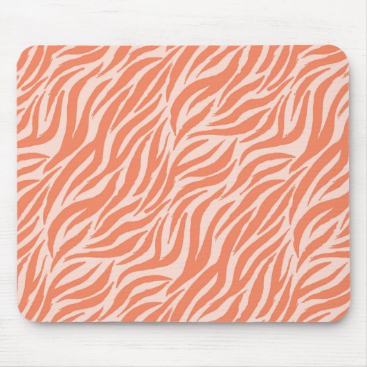 Orange Tiger Stripes Tiermuster Mousepad (Vorne)