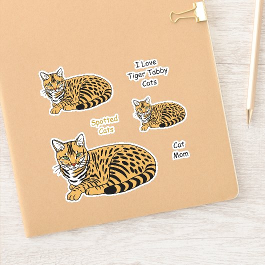 Orange Tiger Tabby Cats Sticker Set (Notizbuch)