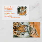Orange Tiger-Visitenkarte Visitenkarte (Vorne/Hinten)