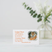 Orange Tiger-Visitenkarte Visitenkarte (Stehend Vorderseite)