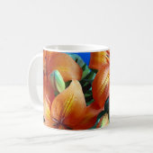 Orange Tigerlilie Blume Kaffee Tasse (Vorderseite Links)