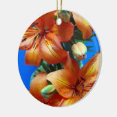 Orange Tigerlilie Blume Weihnachtsschmuck (Links)
