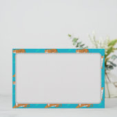 Orange Tigers Briefpapier (Stehend Vorderseite)