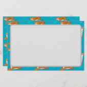 Orange Tigers Briefpapier (Vorne/Hinten)