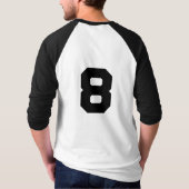 Orange Tigers Jersey mit Teamname T-Shirt (Rückseite)