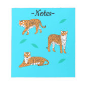 Orange Tigers Notizblock (Vorderseite)