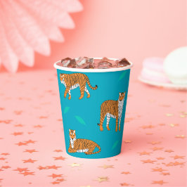 Orange Tigers Pappbecher