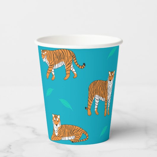 Orange Tigers Pappbecher (Rückseite)