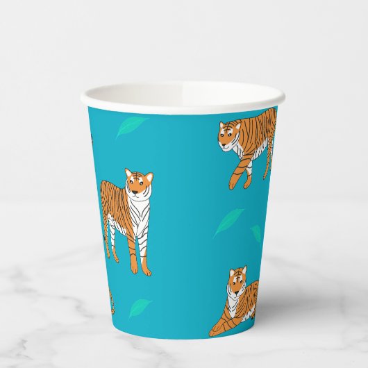 Orange Tigers Pappbecher (Links)