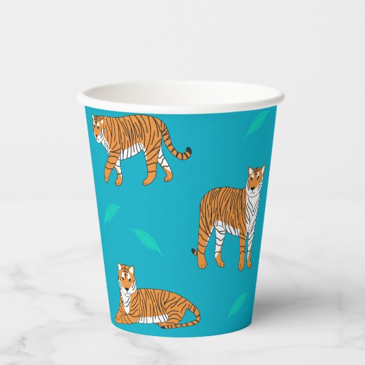 Orange Tigers Pappbecher (Vorderseite)