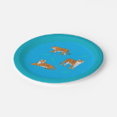 Orange Tigers Pappteller (Schrägansicht)