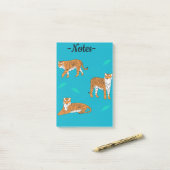 Orange Tigers Post-it Klebezettel (Auf Schreibtisch)