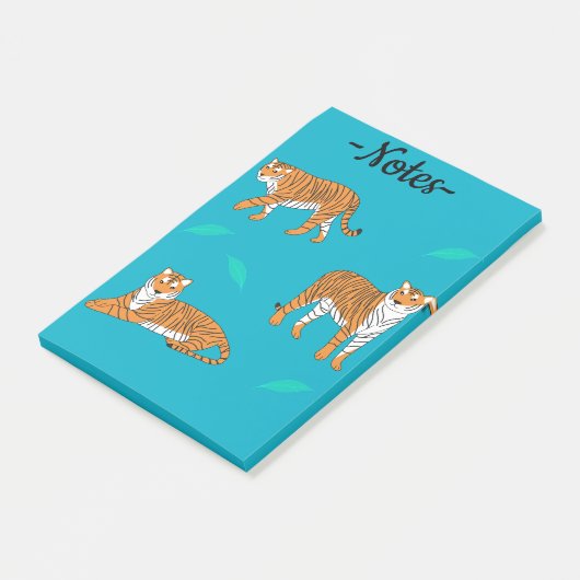 Orange Tigers Post-it Klebezettel (angewinkelt)