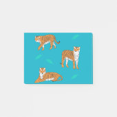 Orange Tigers Post-it Klebezettel (Vorderseite)