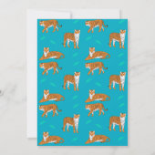 Orange Tigers Thank you Card Einladung (Rückseite)