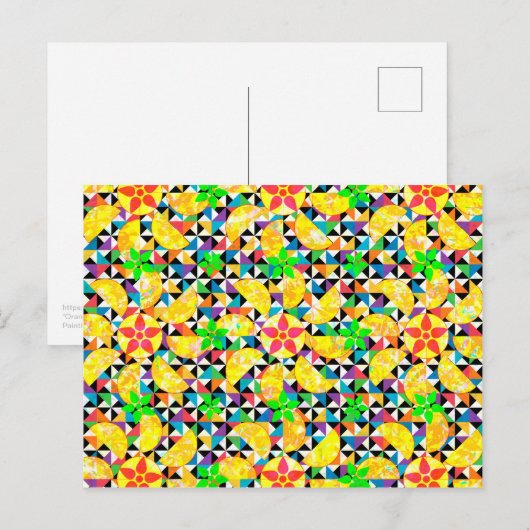 Orange Time Postkarte (Vorne/Hinten)