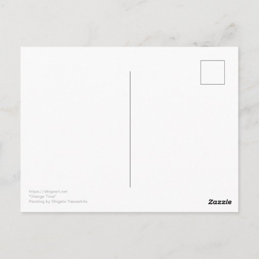Orange Time Postkarte (Rückseite)