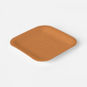 Orange Tiny Polka Dot Texture (Dark) g9 Pappteller (Gewinkelt)