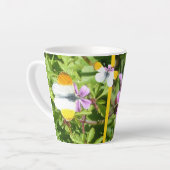 Orange Tip Butterfly Design Latte Tasse (Linke Ecke)