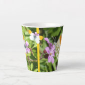Orange Tip Butterfly Design Latte Tasse (Vorderseite)