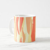 Orange Tone Abstrakt Camouflage Kaffeetasse (Vorderseite Links)