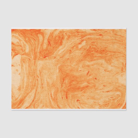 Orange Tones Marble Muster Seidenpapier (Vorderseite)