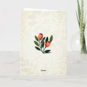 Orange Tones Protea Elegant Minimalist Birthday Karte (Rückseite)