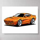 Orange Toon Vehicle Poster (Vorne)