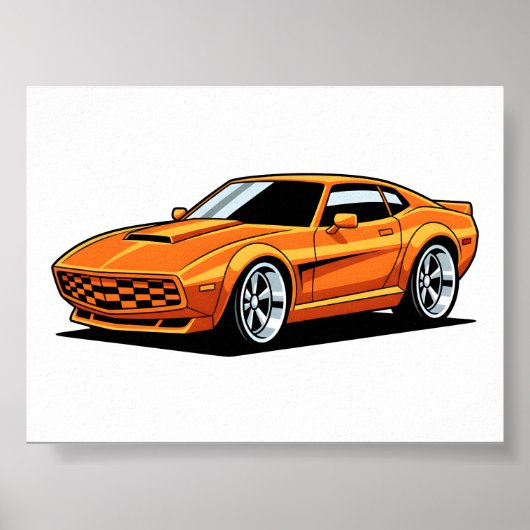 Orange Toon Vehicle Poster (Vorne)