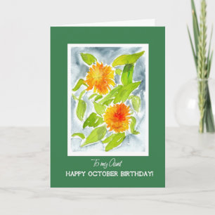 Orange Topf-Ringelblumen für Geburtstag Karte
