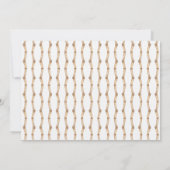 Orange Topiary in Chinoiserie Pot Wappen Monogram Einladung (Rückseite)