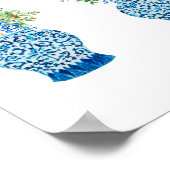 Orange Topiary Tree Ginger Jar Jars Art Print Poster (Ecke)