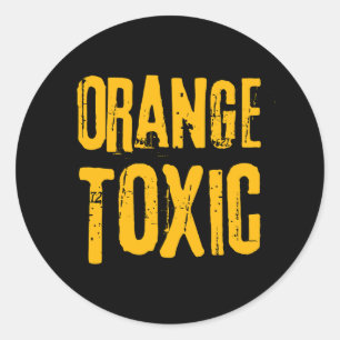 Orange Toxisch Gegen Trump Politische Resistenz Runder Aufkleber