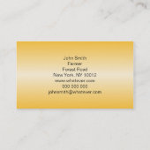 Orange Tractor Bauer Visitenkarte (Rückseite)