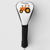 Orange Tractor Design Golf Headcover (Vorderseite)