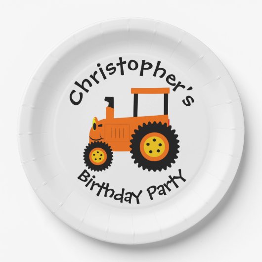 Orange Tractor Paper Teller (Vorderseite)