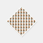 Orange Tractor Serviette (Ecke)